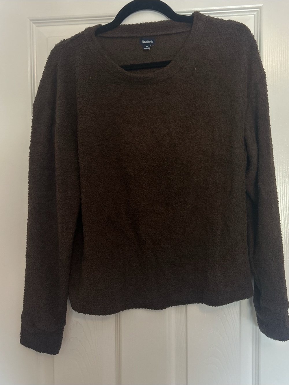 GapBody Women's Plush Crewneck Sweater in Dark Brown